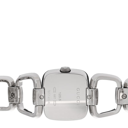 Gucci Stainless Steel Diamond 24mm G-Gucci Square Quartz Watch Brown 4 of 4