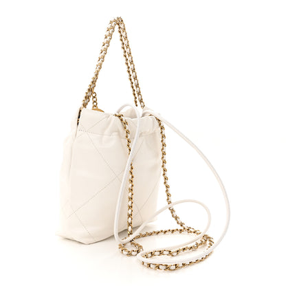 Chanel Shiny Calfskin Quilted Mini Chanel 22 White 3 of 11