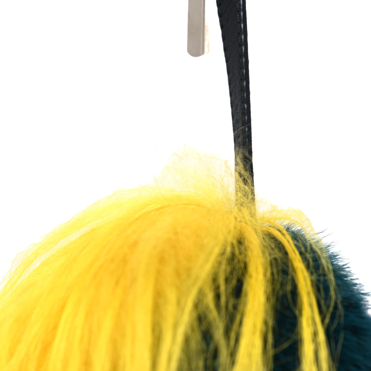 Fendi Mink Goat Fur QuTweet Jungle Bag Bug Charm Green Yellow Pink 4 of 4
