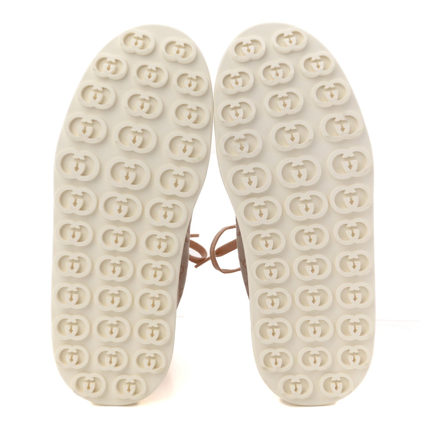 New Canvas GG Monogram Womens Tennis 1977 High Top 55mm Platform Sneakers 38 Skin Rose Dark Skin Rose