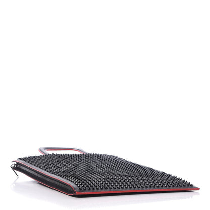Christian Louboutin Calfskin Spiked Large Trictrac Portfolio Bag Black 11 of 15
