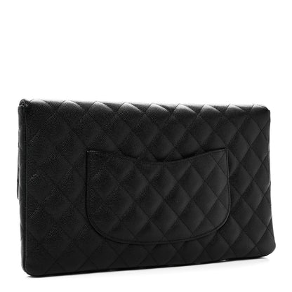 Chanel Caviar Quilted Flap Clutch Black 4 of 10