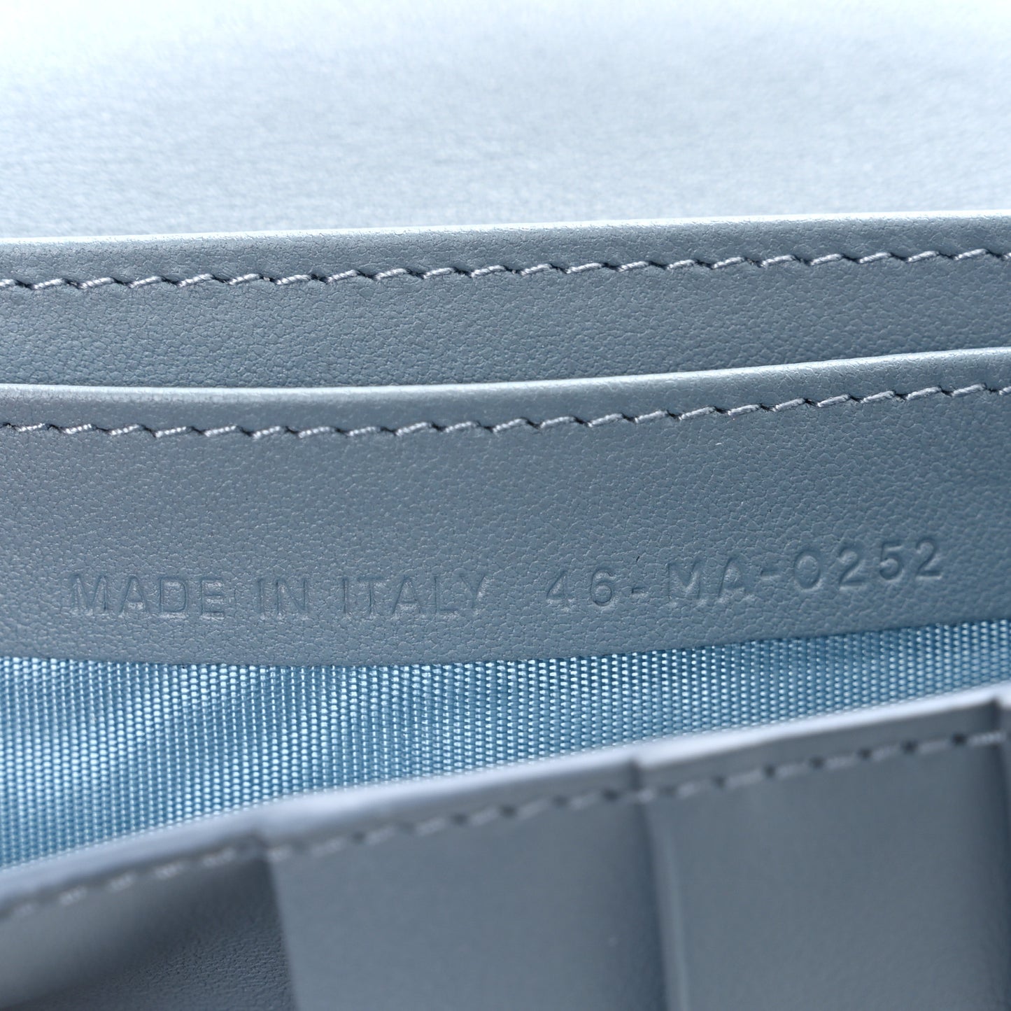 Goatskin Saddle Wallet Cloud Blue