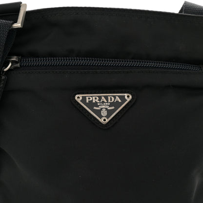 Prada Nylon Small Flat Messenger Bag Black 7 of 11