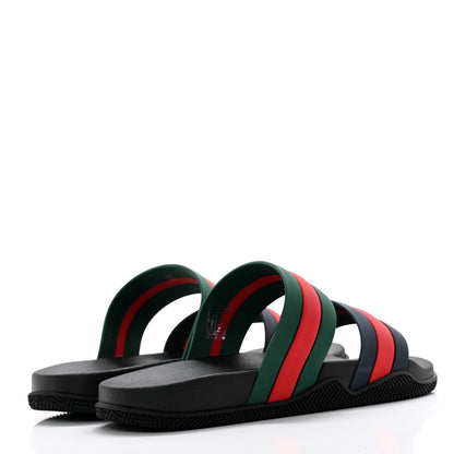 Gucci Rubber Web Mens Slide Sandals 10 Green Red 4 of 10
