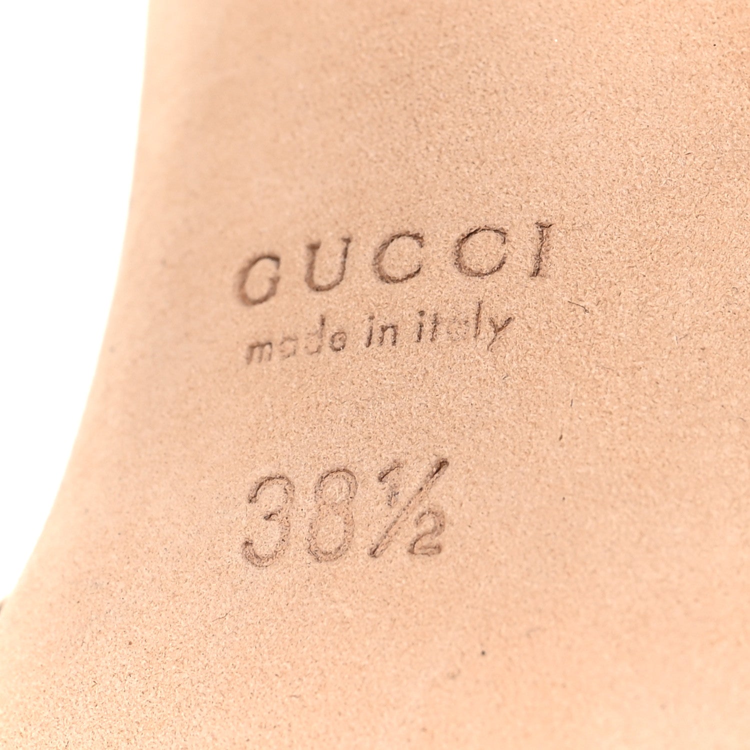 Gucci Metallic Calfskin Open Toe Ankle Strap Pumps 38.5 Oro Rutenio 8 of 11