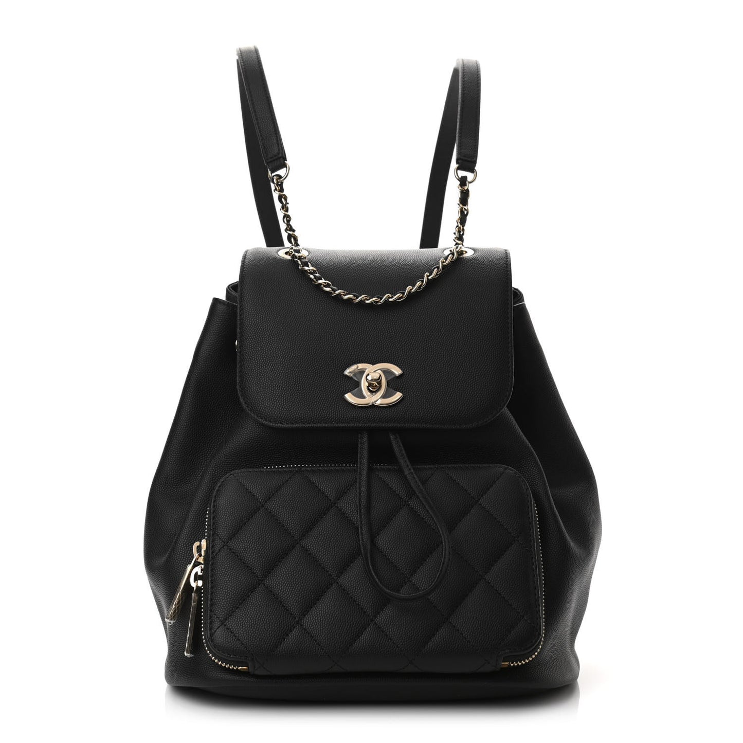 Caviar Quilted Business Affinity Backpack Black