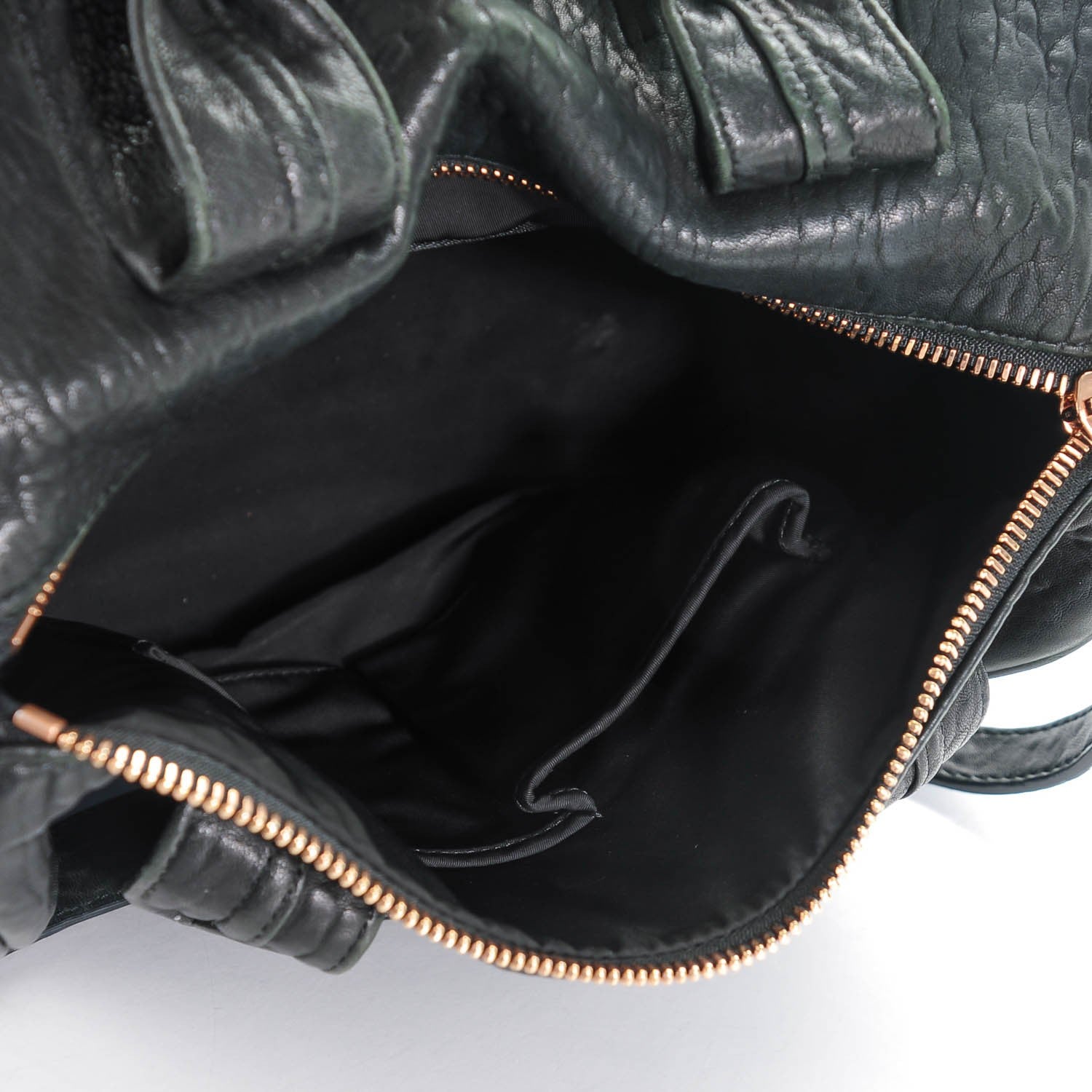 Alexander Wang Pebbled Lambskin Rocco Black Rose Gold Hardware 5 of 7