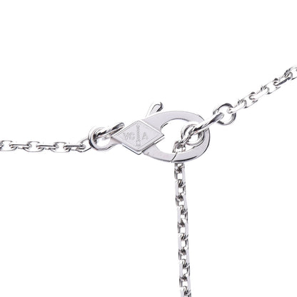 Van Cleef & Arpels 18K White Gold Mother of Pearl Vintage Alhambra Pendant Necklace 7 of 9