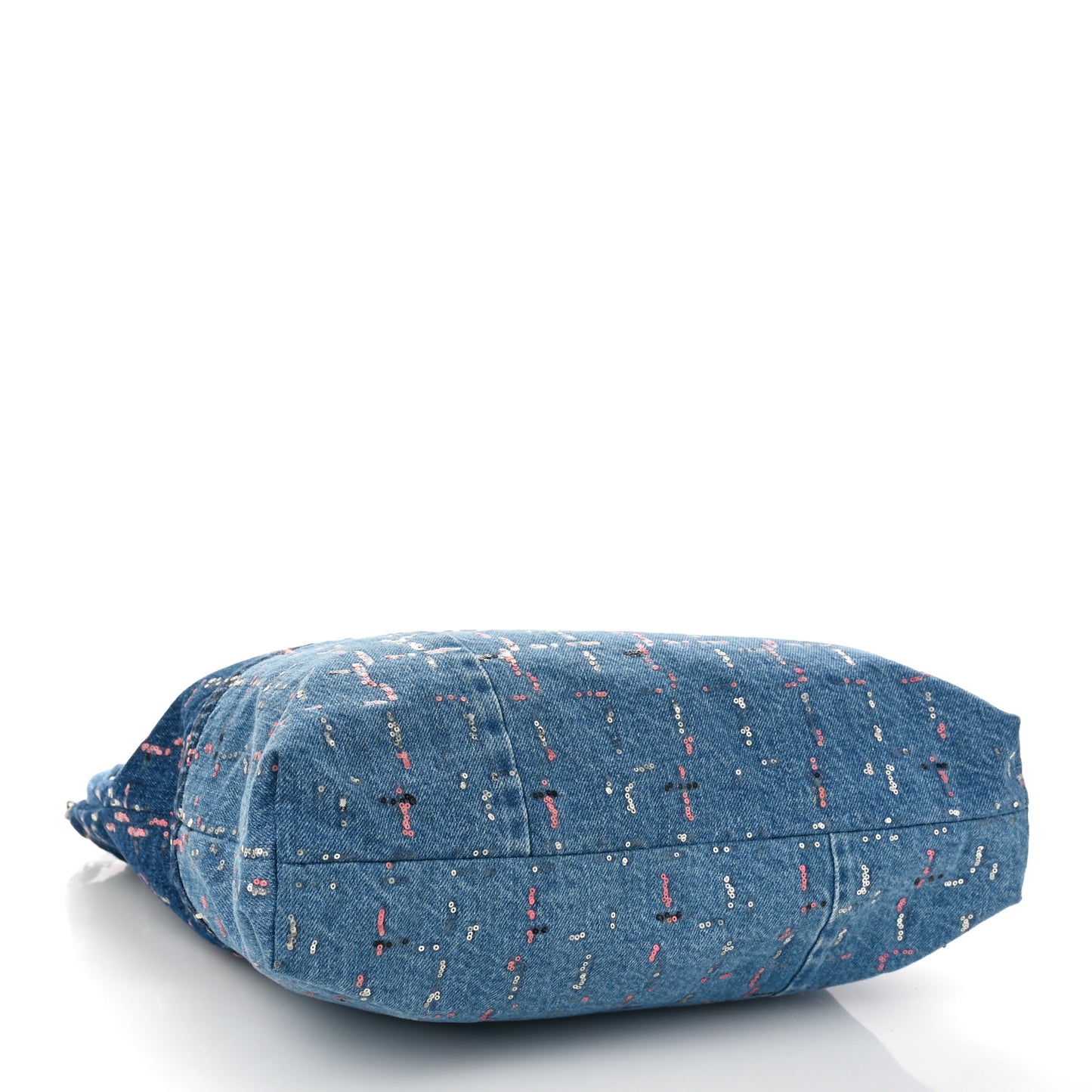 Denim Sequin Chanel 22 Blue