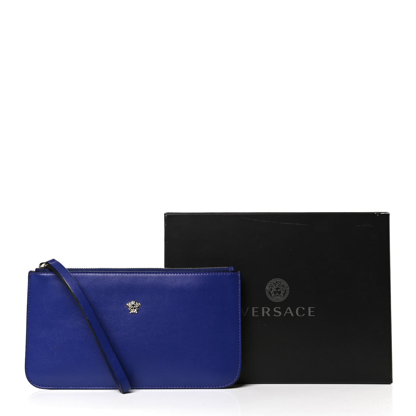 Vitello Medusa Wrist Pouch Blue