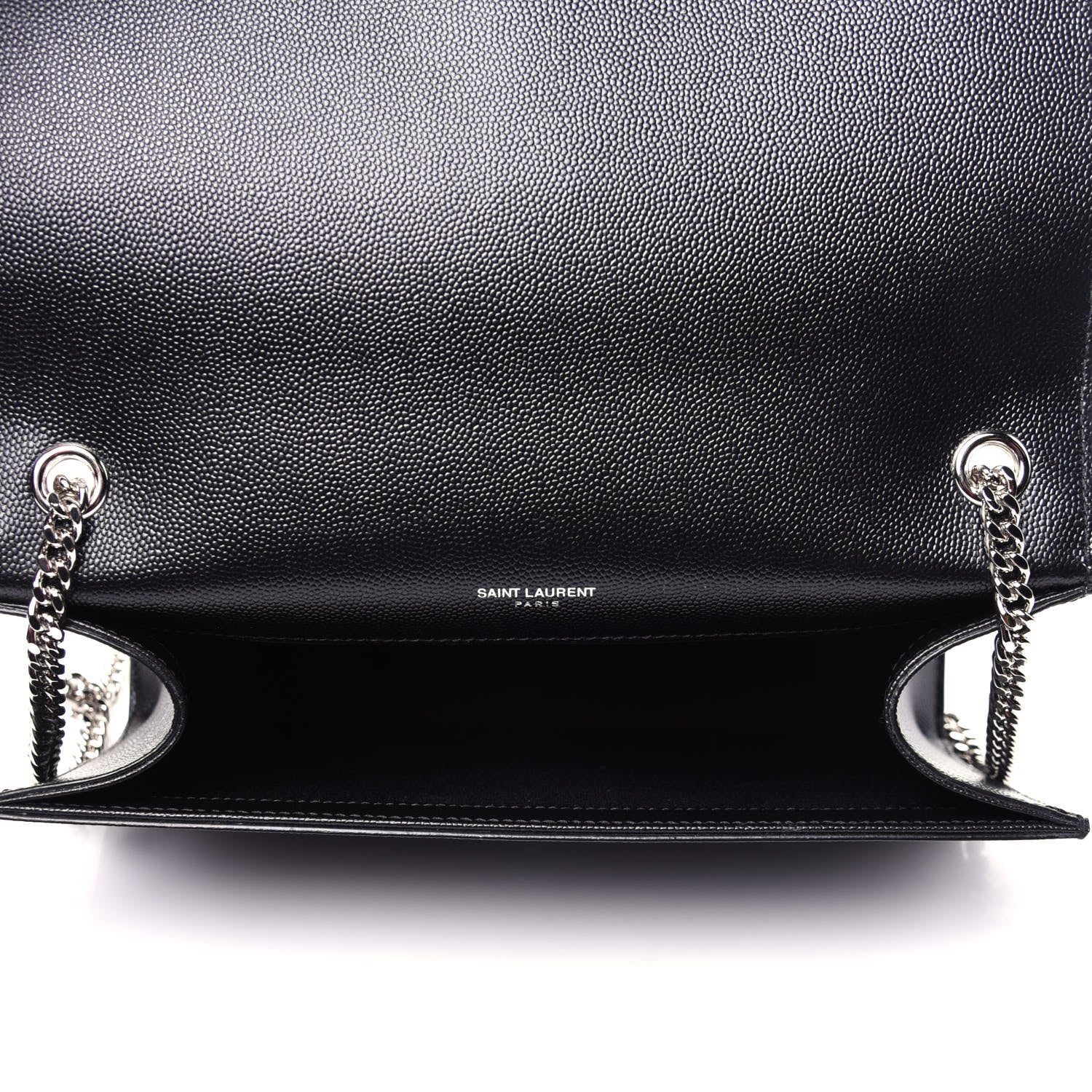 Saint Laurent Grain De Poudre Medium Classic Monogram Kate Satchel Black 5 of 12