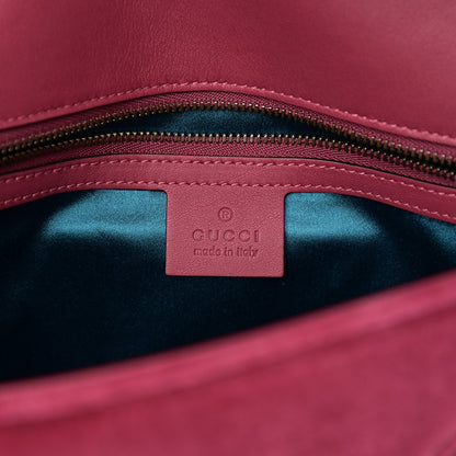 Gucci Velvet Matelasse Small GG Marmont Shoulder Bag Light Raspberry Rose 5 of 9