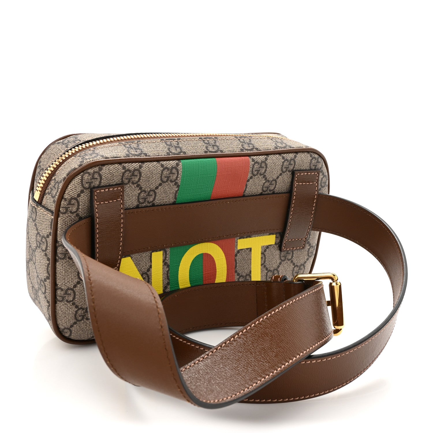 Gucci GG Supreme Monogram Azalea Calfskin Fake/Not Small Retro Interlocking G Belt Bag 120 48 Beige Ebony Brown Sugar 3 of 10