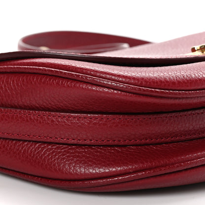 Salvatore Ferragamo Grained Calfskin Gancini Crossbody Flap Carmine 10 of 11