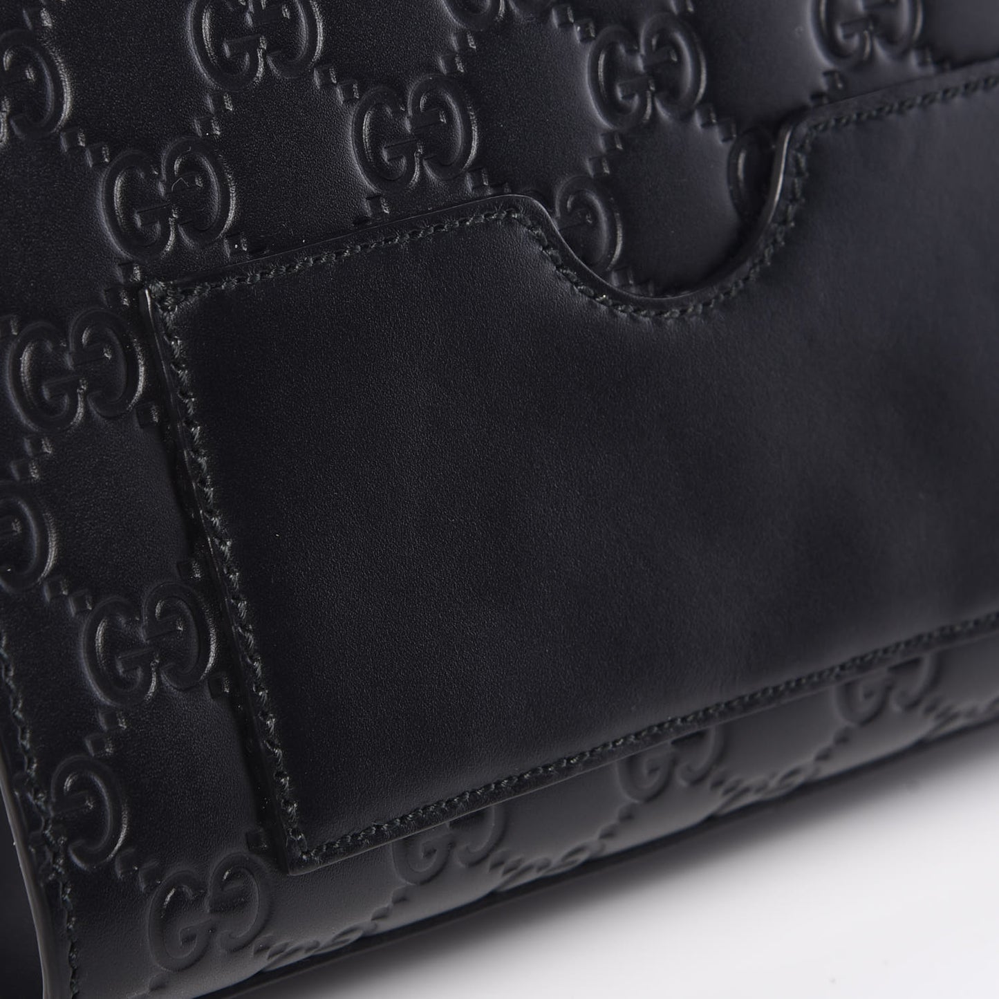 Guccissima Small Padlock Shoulder Bag Black