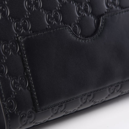 Gucci Guccissima Small Padlock Shoulder Bag Black 11 of 16