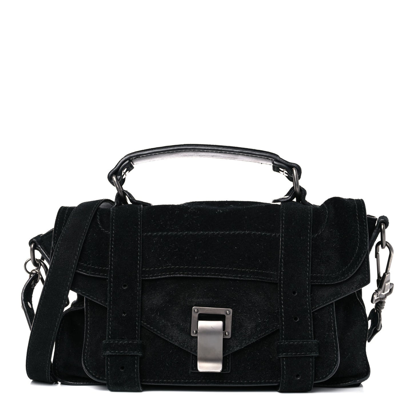 Suede Tiny PS1 Satchel Black