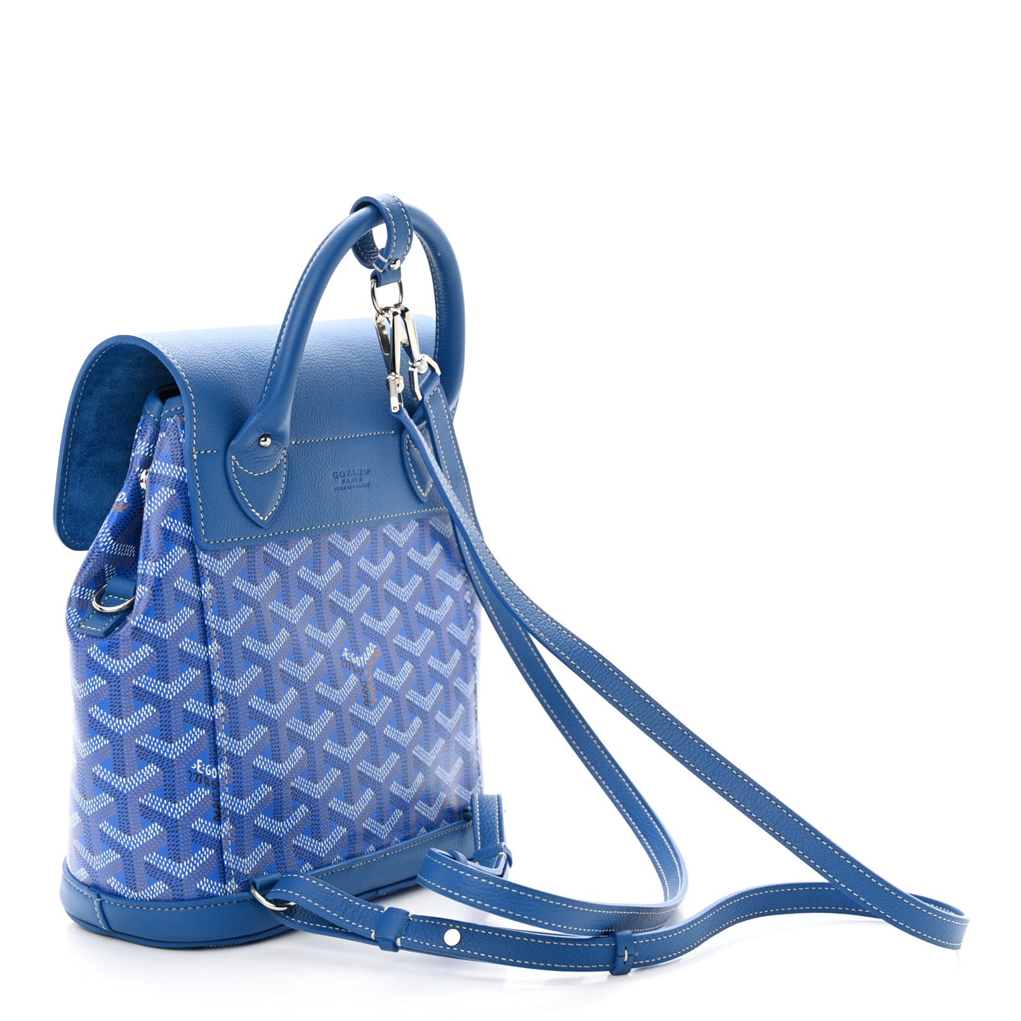 Goyardine Calfskin Mini Alpin Backpack Sky Blue