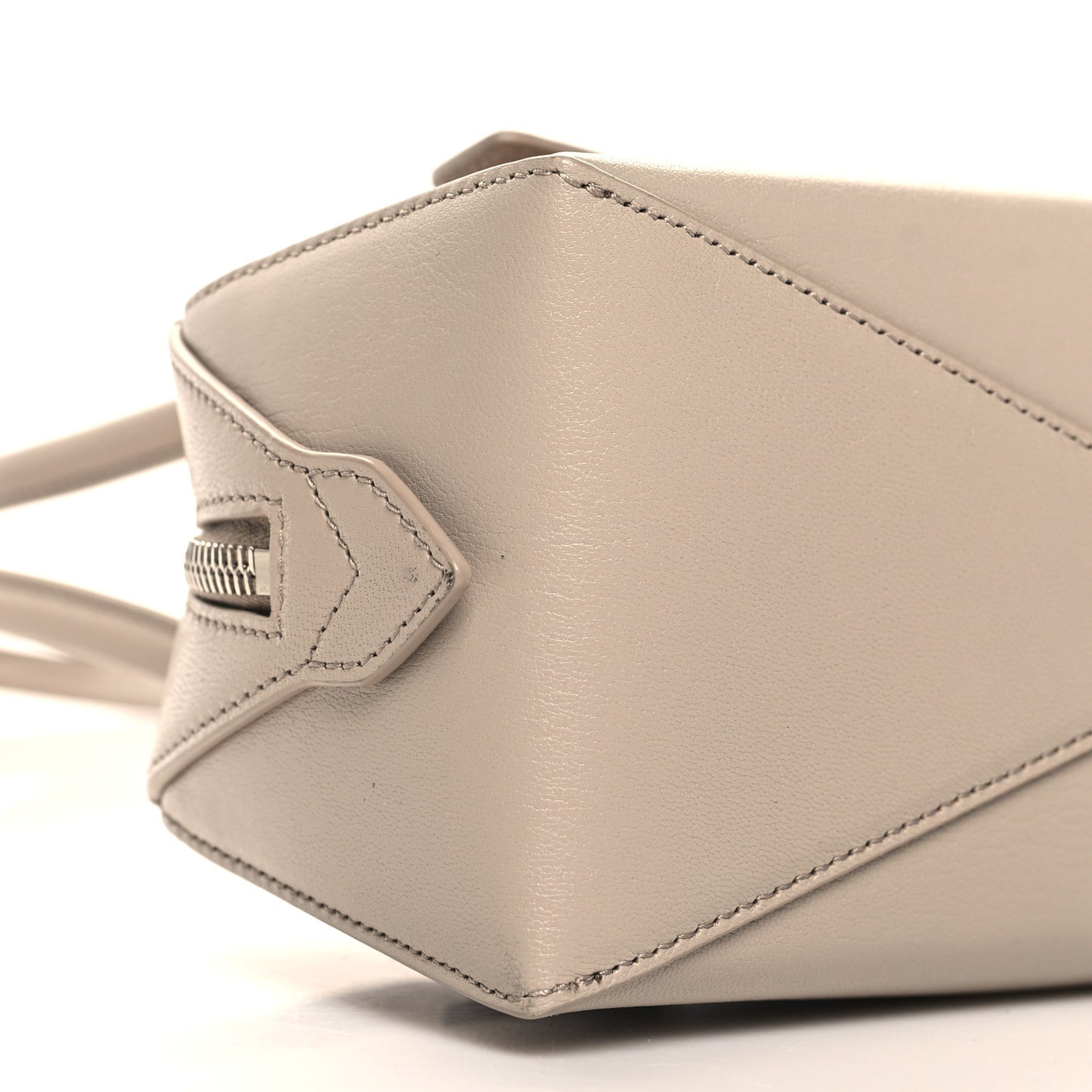 Shiny Goatskin Medium Le Teckel Bag Grege