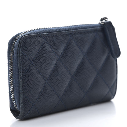 Chanel Caviar Quilted Key Holder Case Navy 3 of 11