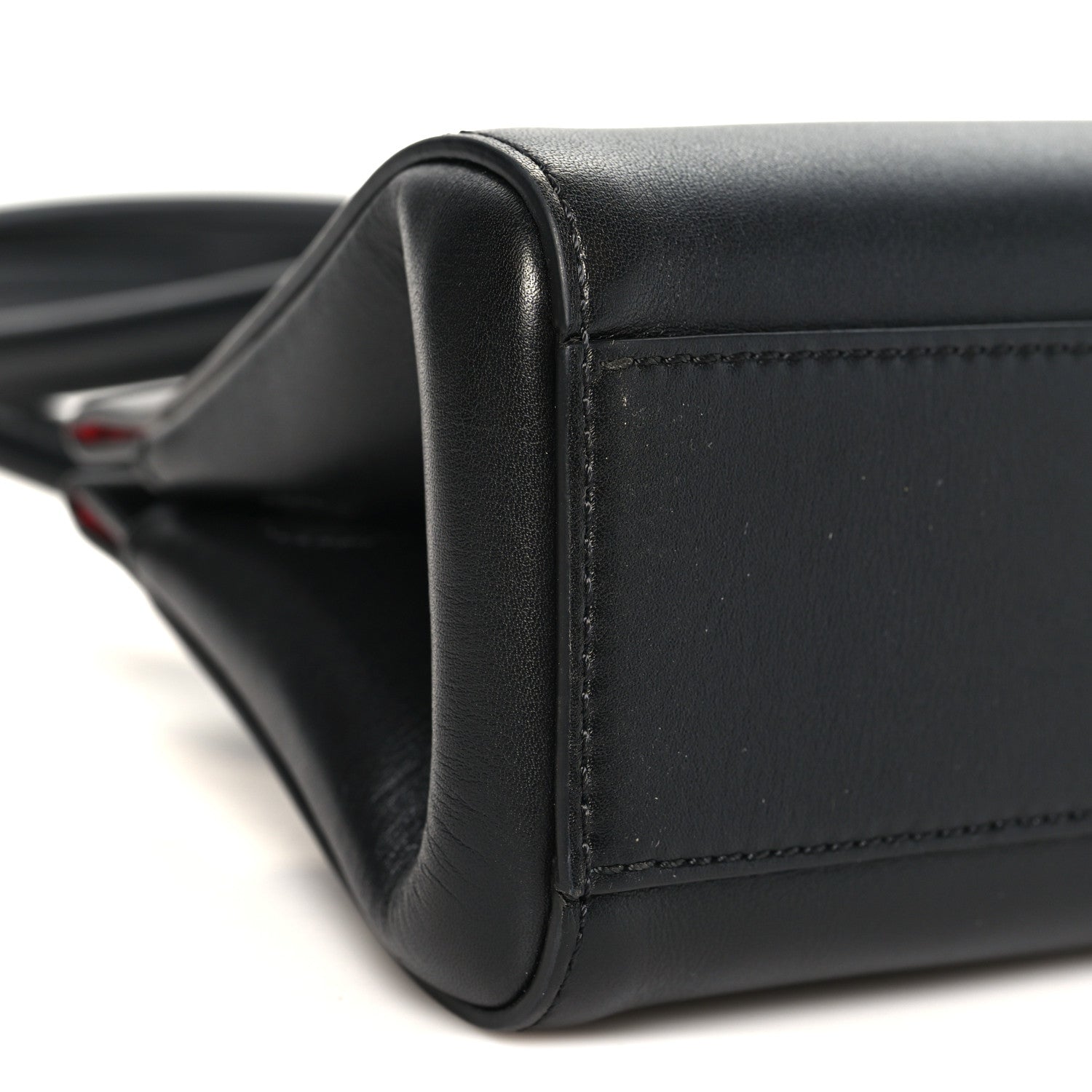 Christian Louboutin Calfskin Cordia Venus Shoulder Bag Black 7 of 8