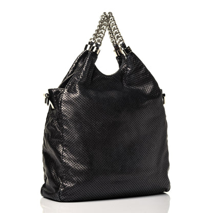 Chanel Glazed Calfskin Perforated Medium Rodeo Drive Tote Black 3 of 9