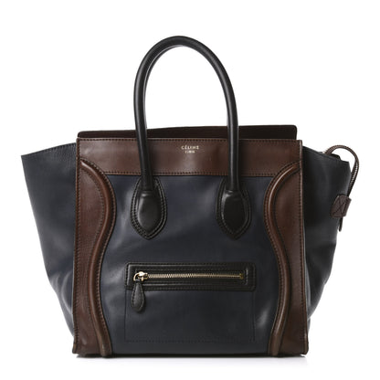 Celine Smooth Calfskin Mini Tri-Color Luggage Navy 1 of 12