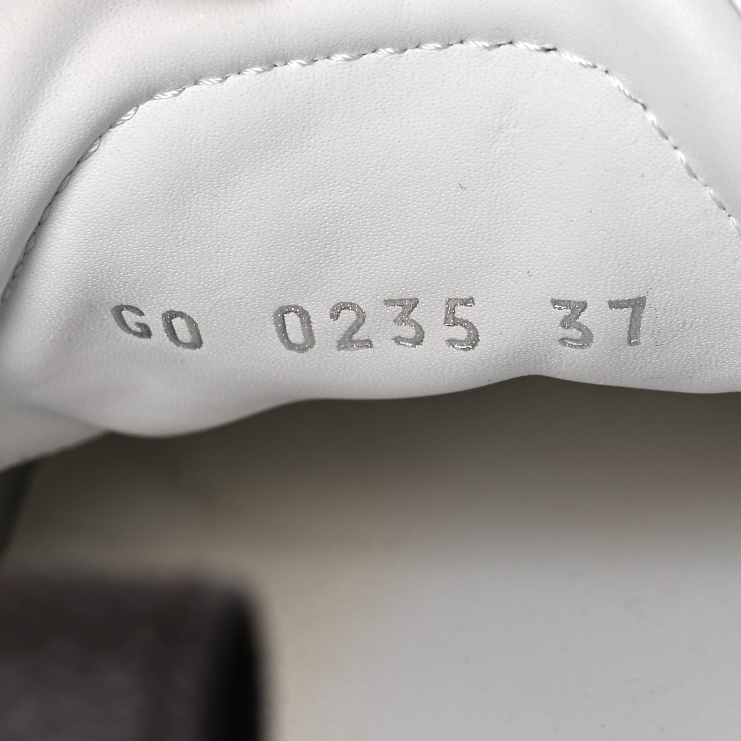 Monogram Calfskin Womens LV Sneakerina 37 White