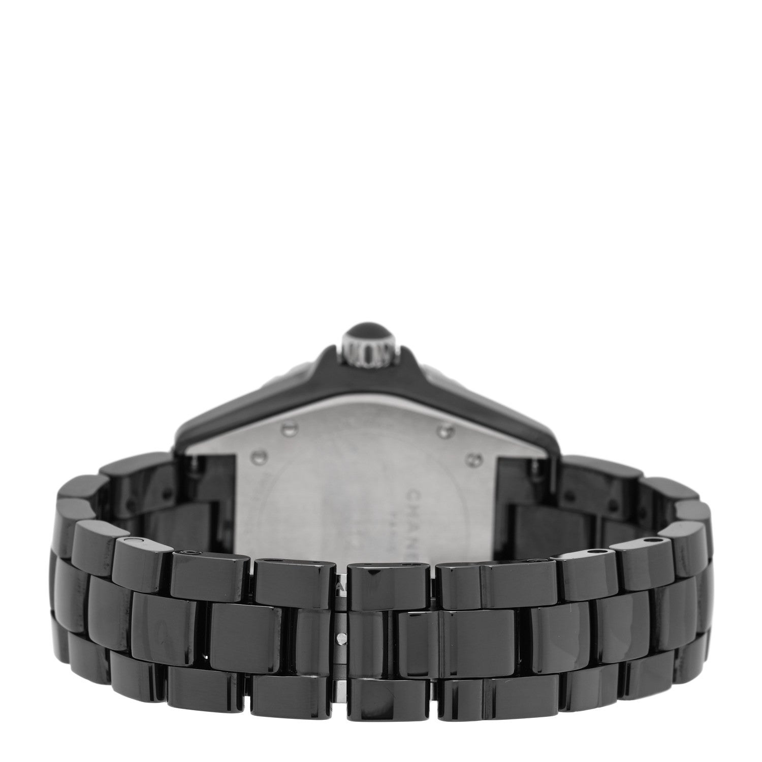 Chanel Stainless Steel Ceramic Diamond Dial 38mm J12 Quartz Watch Black 3 of 5