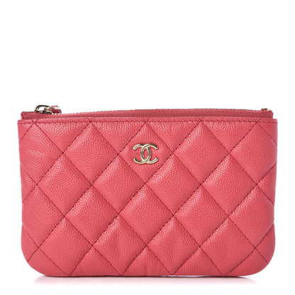 Chanel Caviar Quilted Small Cosmetic Case Dark Pink 1 of 7