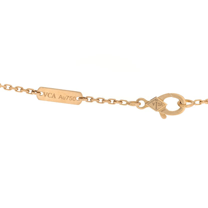 Van Cleef & Arpels 18K Yellow Gold Tiger Eye Vintage Alhambra Pendant Necklace 3 of 4
