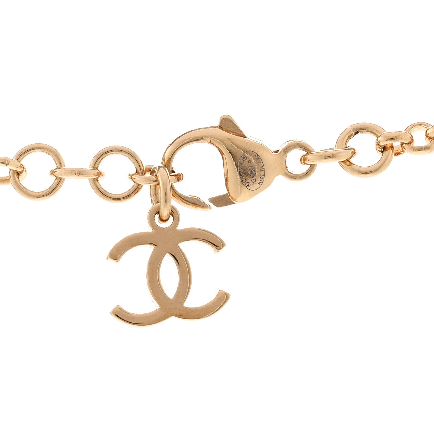 Chanel Metal Enamel CC Squares Choker Gold White Black 5 of 6