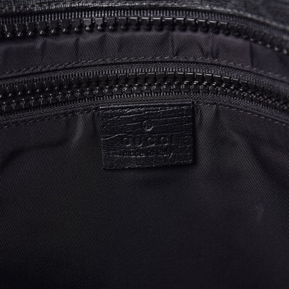 Gucci GG Supreme Monogram Web Handle Vertical Tote Black Grey 6 of 12