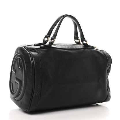 Gucci Pebbled Calfskin Medium Soho Boston Black 3 of 10