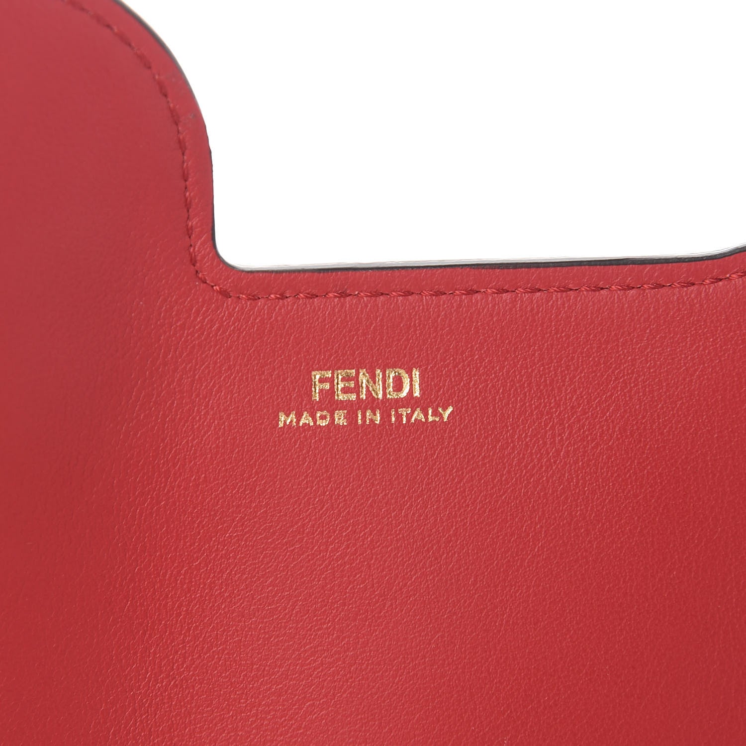 Fendi Vitello Grace Glazed Fabric FF 1974 3 Pocket Mini Crossbody Bag Fragola Mogano Panna 6 of 10