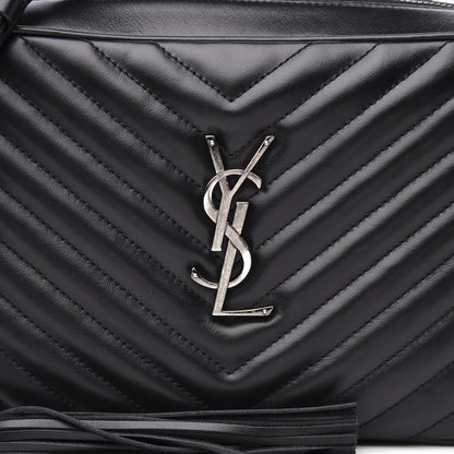 Saint Laurent Calfskin Matelasse Monogram Lou Camera Bag Black 9 of 9