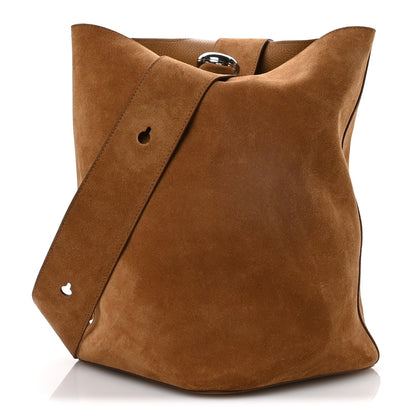 Loewe Suede Calfskin Medium Pebble Bucket Bag Tobacco 1 of 10