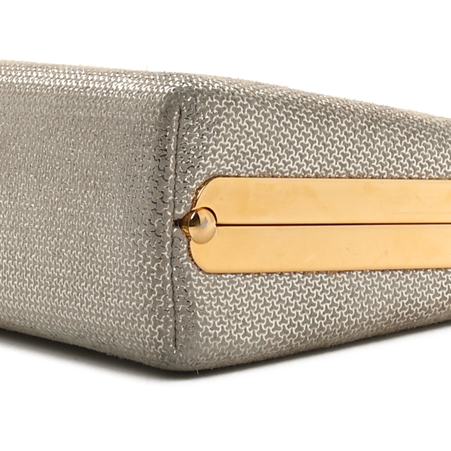 Jimmy Choo Metallic Coarse Glitter Celeste Clutch Champagne 9 of 9