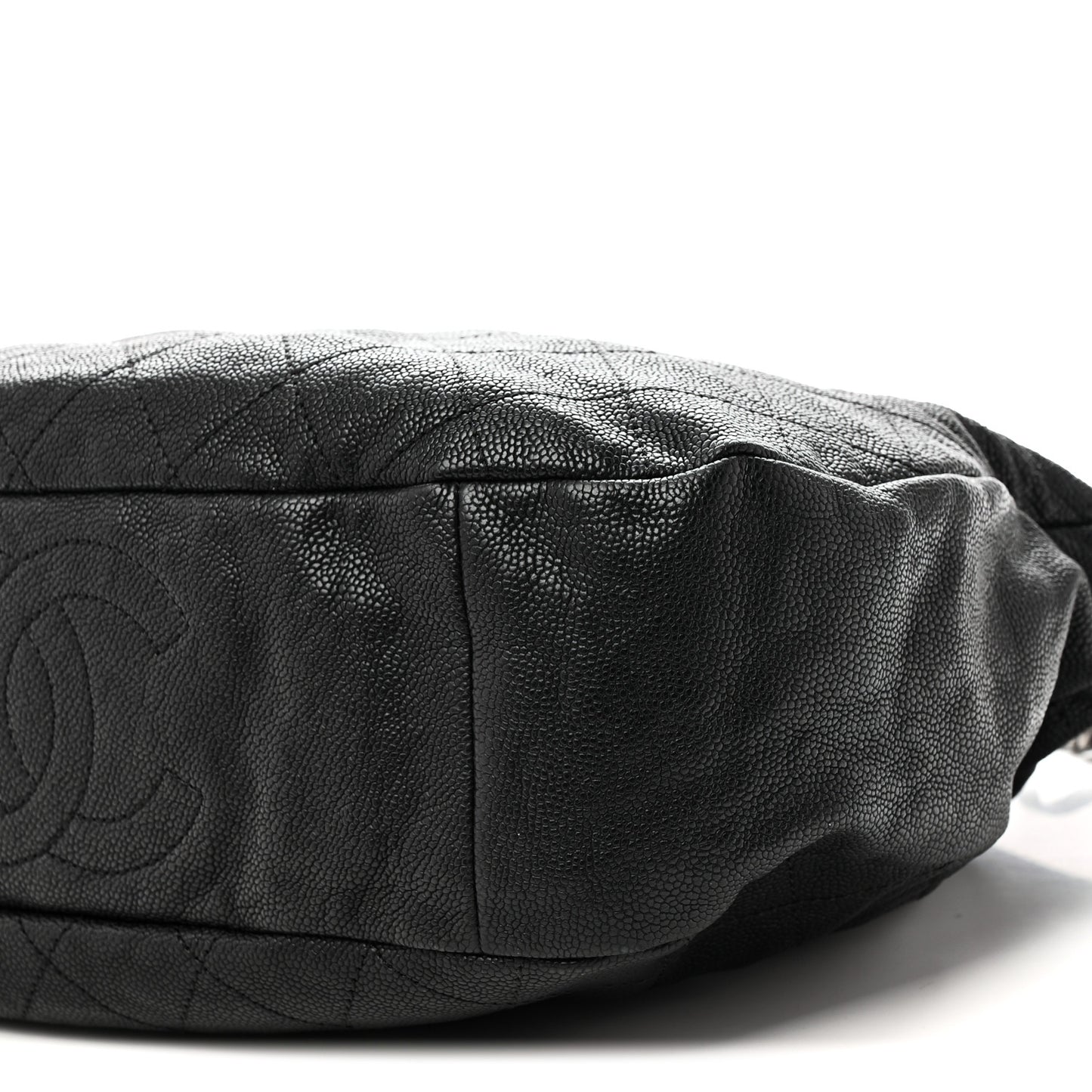 Caviar Quilted Simply CC Hobo Black