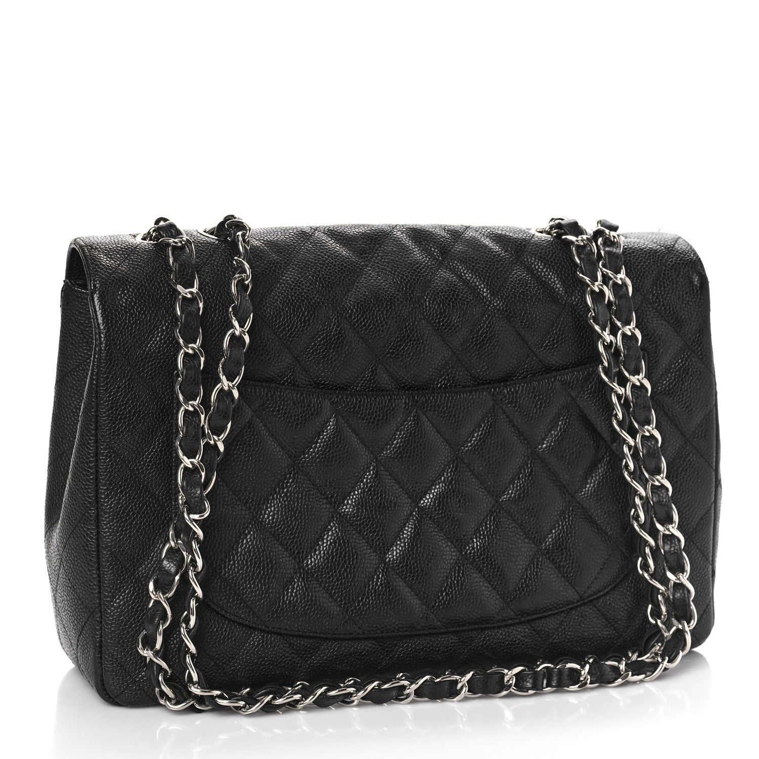 Chanel Caviar Quilted Jumbo Single Flap Black 3 of 13