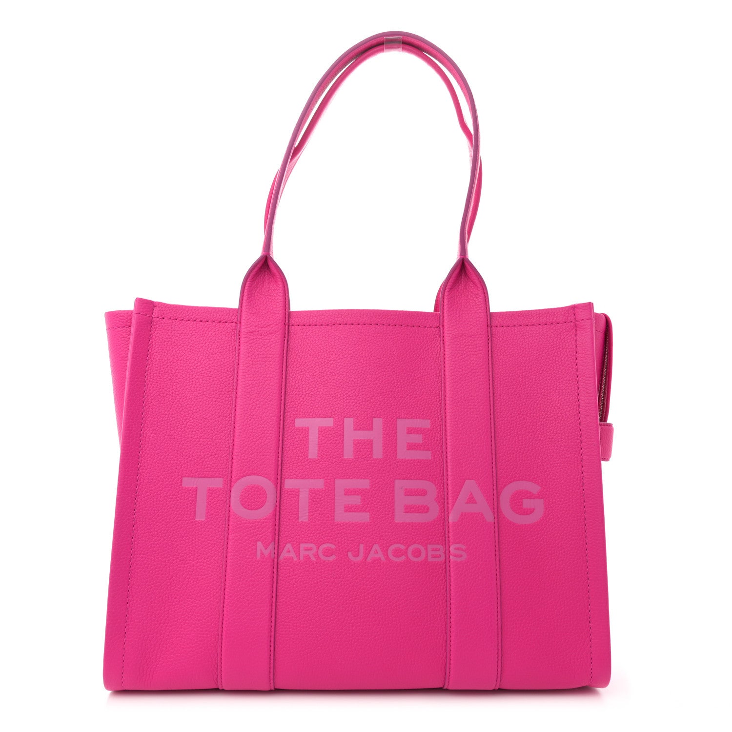 Marc Jacobs Grained Calfskin Large The Tote Bag Hot Pink 1 of 11