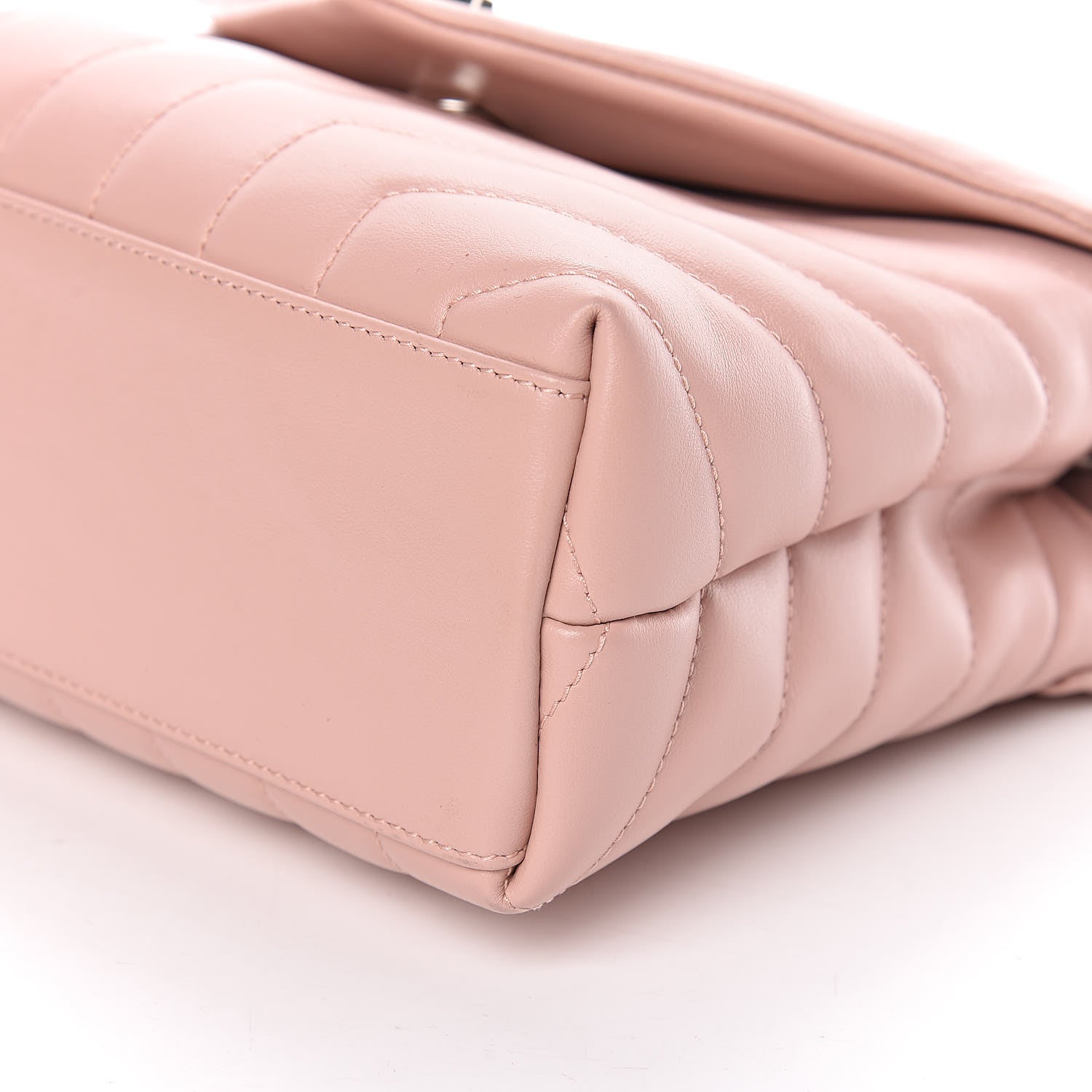 Saint Laurent Calfskin Y Quilted Monogram Small Loulou Chain Satchel Rose Antic 10 of 10