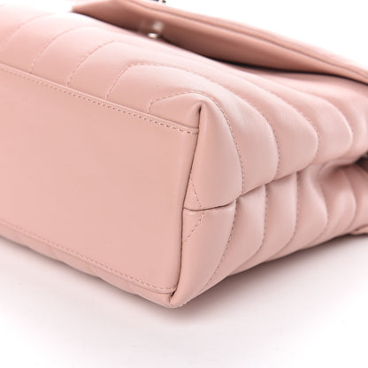 Saint Laurent Calfskin Y Quilted Monogram Small Loulou Chain Satchel Rose Antic 10 of 10