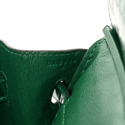 Hermes Shiny Niloticus Crocodile Birkin 30 Vert Emeraude 6 of 10