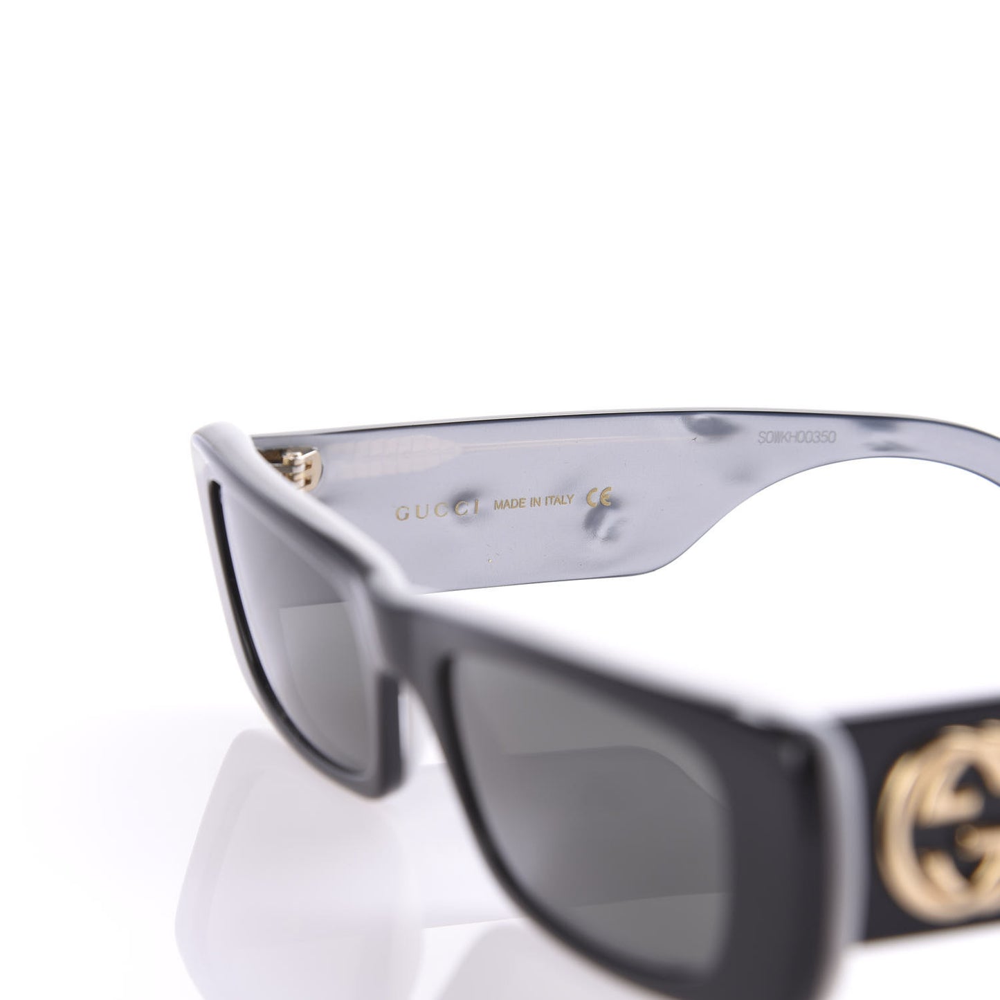 Acetate Rectangular Sunglasses GG0516S Black