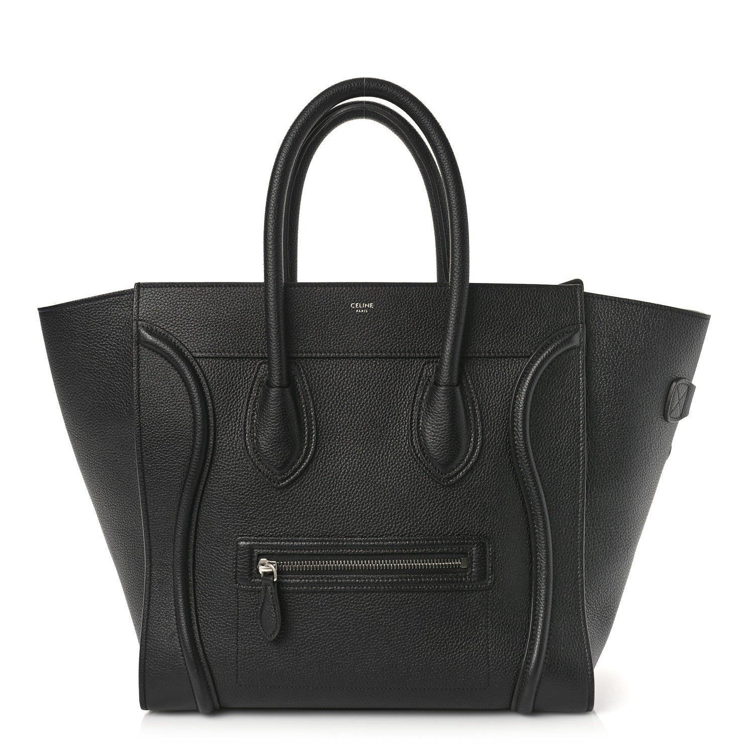 Celine Drummed Calfskin Mini Luggage Black 1 of 8