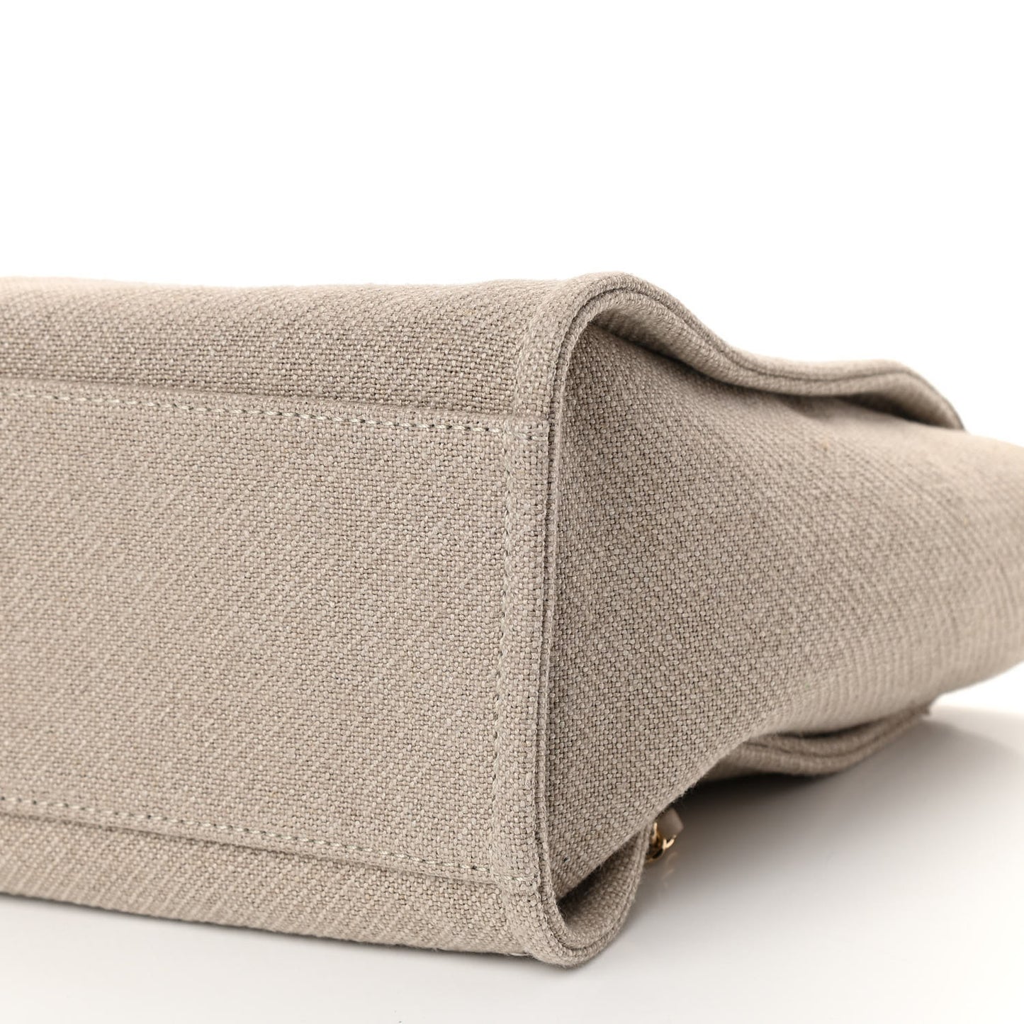 Mixed Fibers Small Deauville Tote Beige Black