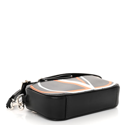 Valentino Garavani Smooth Calfskin 3D VLogo Print Convertible Belt Bag Black Orange 3 of 8