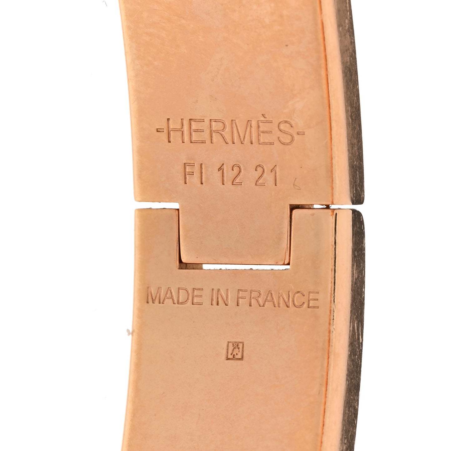 Enamel Narrow Clic Clac H Bracelet PM Creme